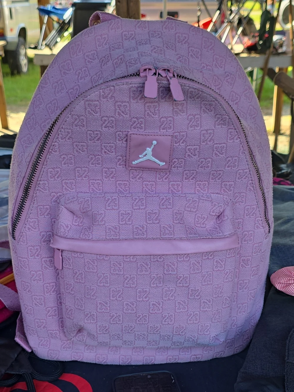 Jordan Pink Textured Jumpman Backpack